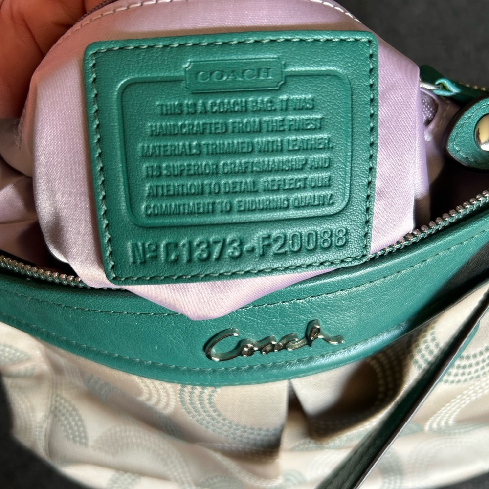 Coach Ashley Opt Art Hippie Tan/Green Convertible Crossbody - Picture 8 of 12